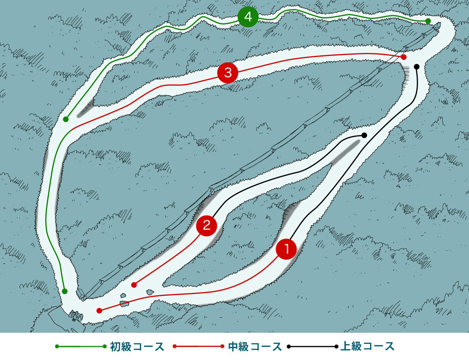 なかさと清津スキー場 コースMAP